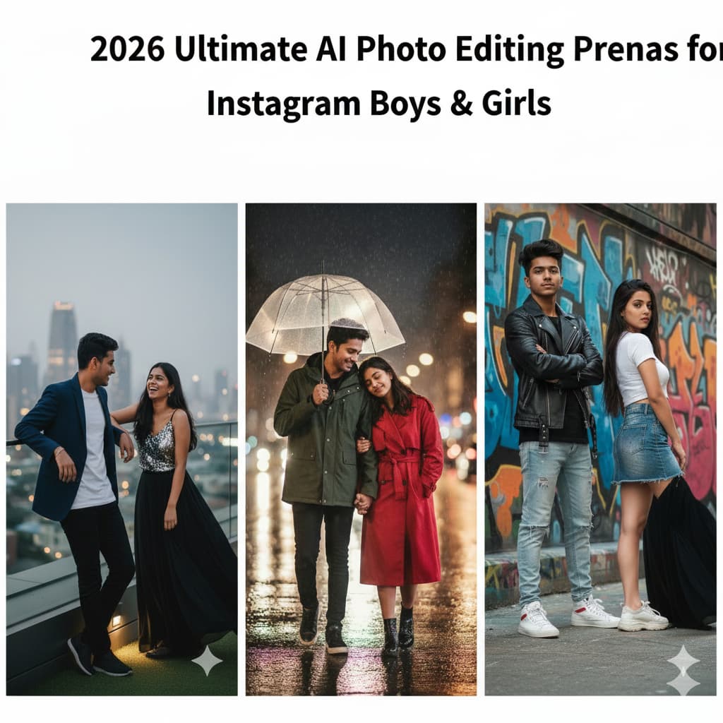 AI Image Prompts – Creative Ideas & Examples | 2026 Ultimate AI Photo Editing Prompt Ideas for Instagram Boys & Girls AI Image Prompts – Creative Ideas & Examples | 2026 Ultimate AI Photo Editing Prompt Ideas for Instagram Boys & Girls