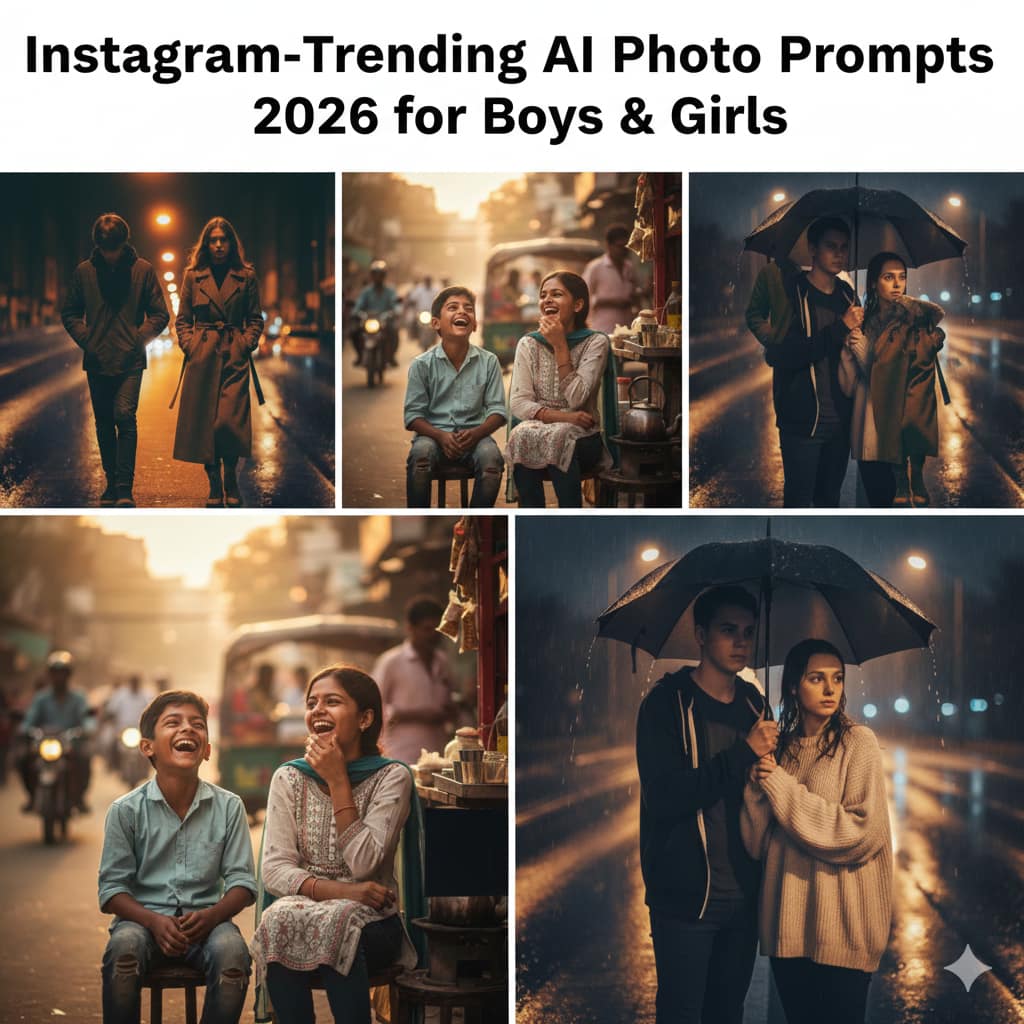 AI Image Prompts – Creative Ideas & Examples | Instagram-Trending AI Photo Prompts 2026 for Boys & Girls AI Image Prompts – Creative Ideas & Examples | Instagram-Trending AI Photo Prompts 2026 for Boys & Girls