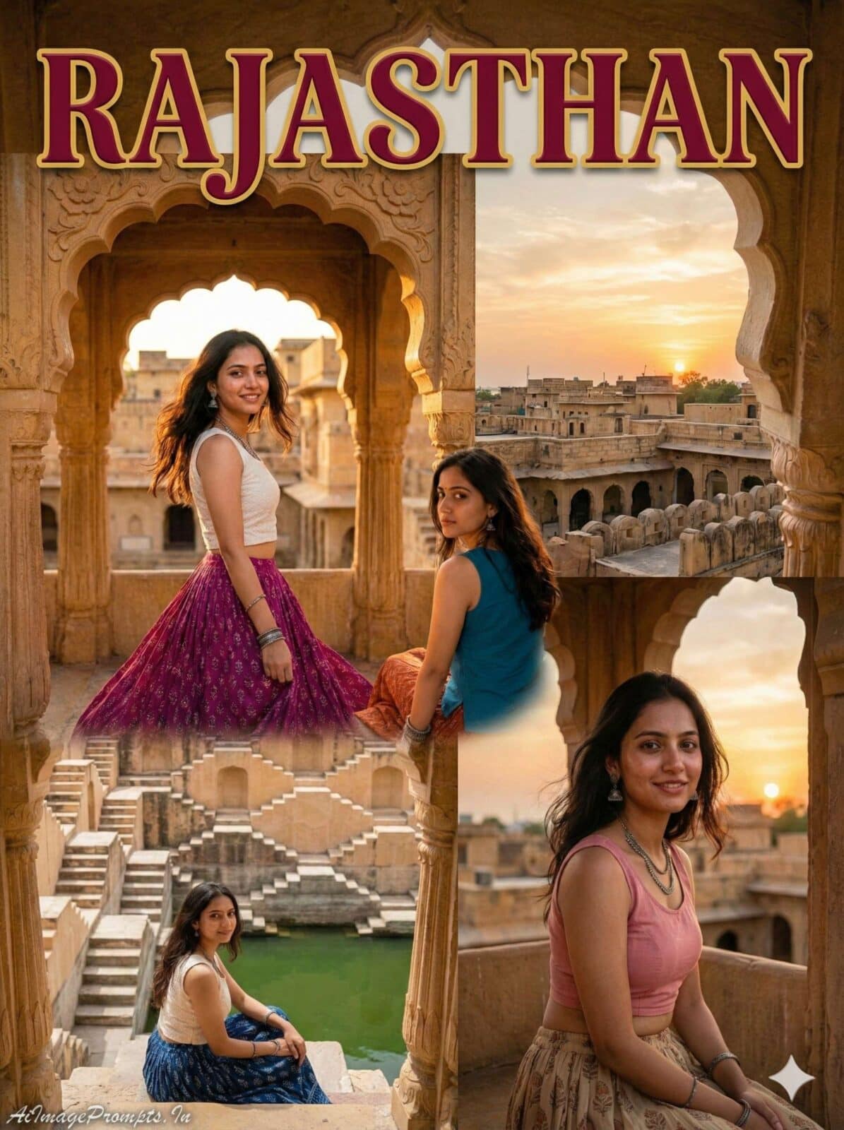 AI Image Prompts – Creative Ideas & Examples | Rajasthan Travel Aesthetic Poses Gemini Prompt for Girl AI Image Prompts – Creative Ideas & Examples | Rajasthan Travel Aesthetic Poses Gemini Prompt for Girl