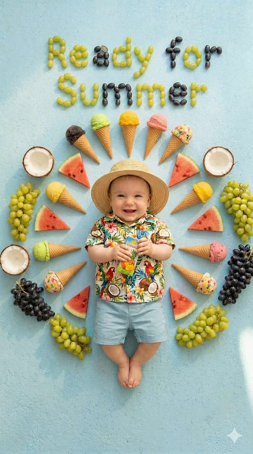 AI Image Prompts – Creative Ideas & Examples | Vertical Baby Photoshoot Prompt – 4K 9:16 Summer Creative Baby Shoot (Reels Style) AI Image Prompts – Creative Ideas & Examples | Vertical Baby Photoshoot Prompt – 4K 9:16 Summer Creative Baby Shoot (Reels Style)
