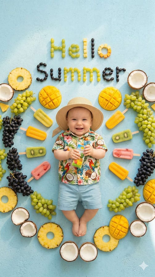 AI Image Prompts – Creative Ideas & Examples | Vertical Baby Photoshoot Prompt – 4K 9:16 Summer Creative Baby Shoot (Reels Style) AI Image Prompts – Creative Ideas & Examples | Vertical Baby Photoshoot Prompt – 4K 9:16 Summer Creative Baby Shoot (Reels Style)