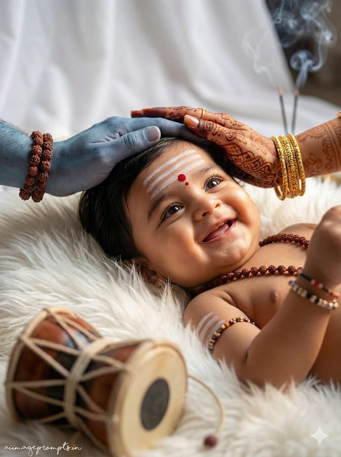 AI Image Prompts – Creative Ideas & Examples | Cute Baby as Lord Shiva – Mahashivratri Special AI Image Prompts – Creative Ideas & Examples | Cute Baby as Lord Shiva – Mahashivratri Special