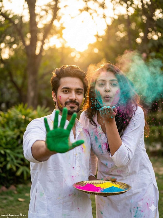 AI Image Prompts – Creative Ideas & Examples | Top Trending AI Prompts for Holi Special Looks & Couples AI Image Prompts – Creative Ideas & Examples | Top Trending AI Prompts for Holi Special Looks & Couples