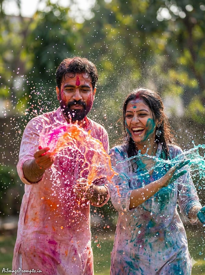 AI Image Prompts – Creative Ideas & Examples | Top Trending AI Prompts for Holi Special Looks & Couples AI Image Prompts – Creative Ideas & Examples | Top Trending AI Prompts for Holi Special Looks & Couples