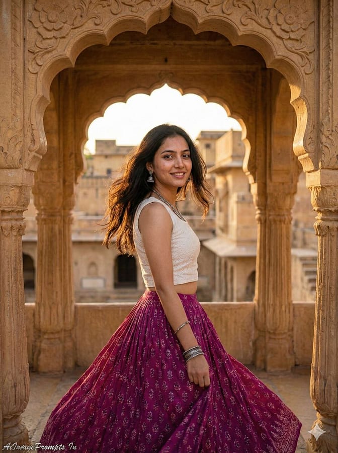 AI Image Prompts – Creative Ideas & Examples | Rajasthan Travel Aesthetic Poses Gemini Prompt for Girl AI Image Prompts – Creative Ideas & Examples | Rajasthan Travel Aesthetic Poses Gemini Prompt for Girl