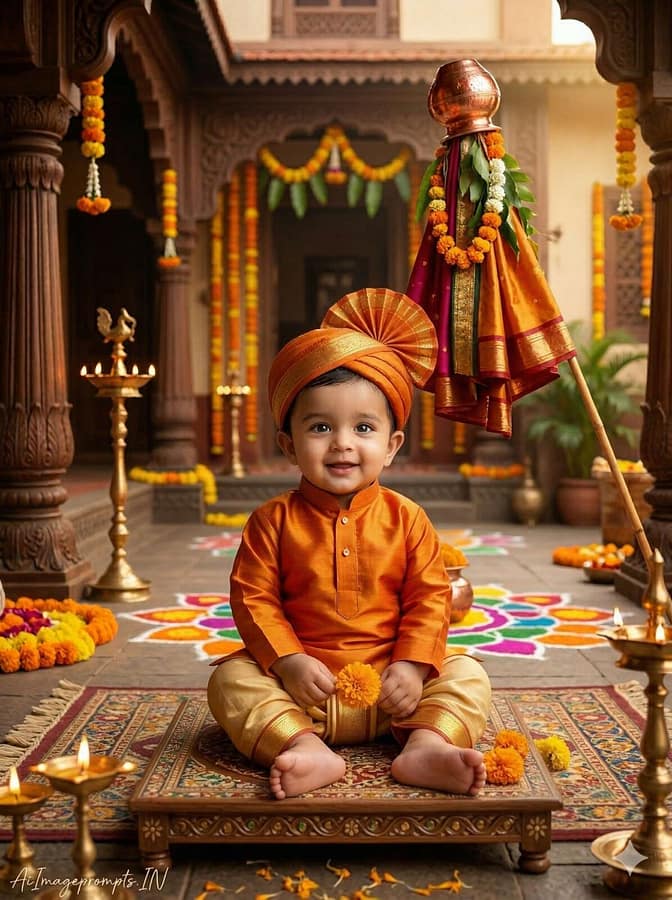 AI Image Prompts – Creative Ideas & Examples | Cute Baby Gudi Padwa AI Photo Prompt for Gemini AI Image Prompts – Creative Ideas & Examples | Cute Baby Gudi Padwa AI Photo Prompt for Gemini