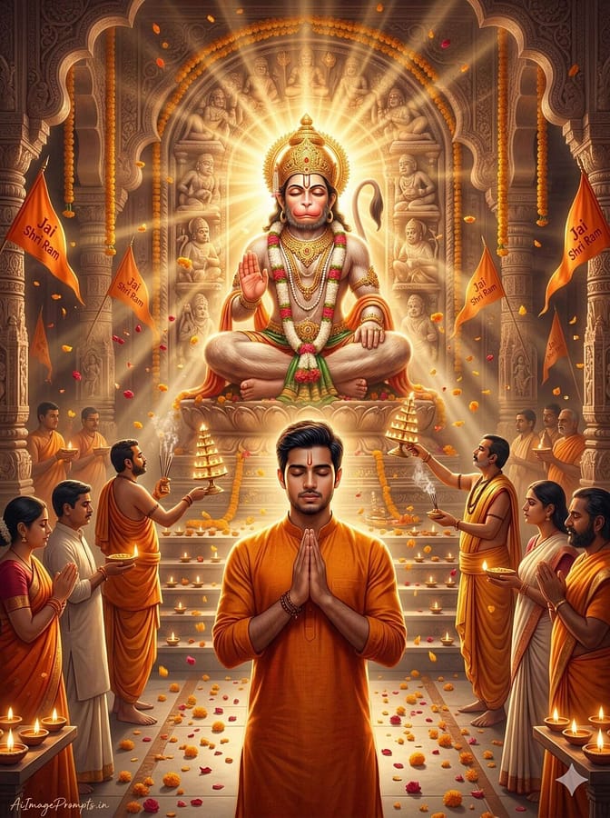 AI Image Prompts – Creative Ideas & Examples | Hanuman Jayanti Gemini AI Image Prompts (Realistic Temple Scenes) AI Image Prompts – Creative Ideas & Examples | Hanuman Jayanti Gemini AI Image Prompts (Realistic Temple Scenes)