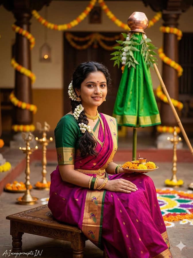AI Image Prompts – Creative Ideas & Examples | Best Gudi Padwa AI Photo Editing Prompt for Viral Festival Images AI Image Prompts – Creative Ideas & Examples | Best Gudi Padwa AI Photo Editing Prompt for Viral Festival Images